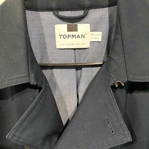 Topman Long Navy Jacket